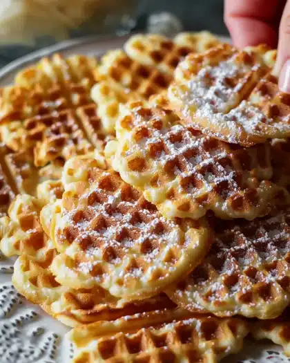 Almond Ricotta Pizzelle – Crisp Italian Waffle Cookies with a Twist