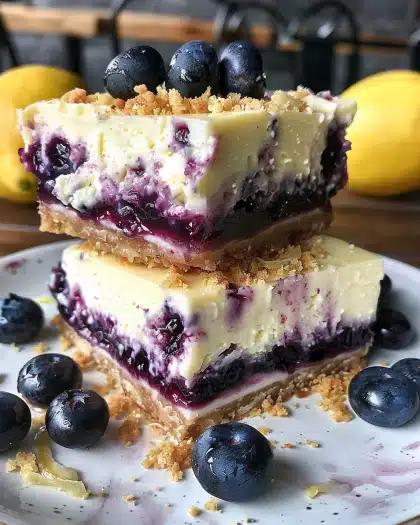 Lemon Blueberry Cheesecake Bars