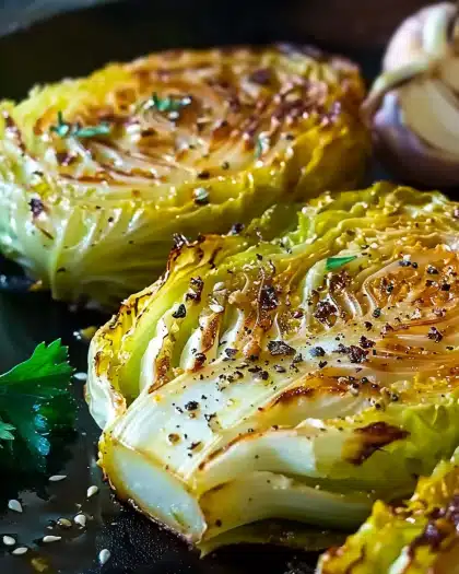 Sizzling Baked Cabbage Steaks