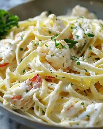 Crab Fettuccine Alfredo