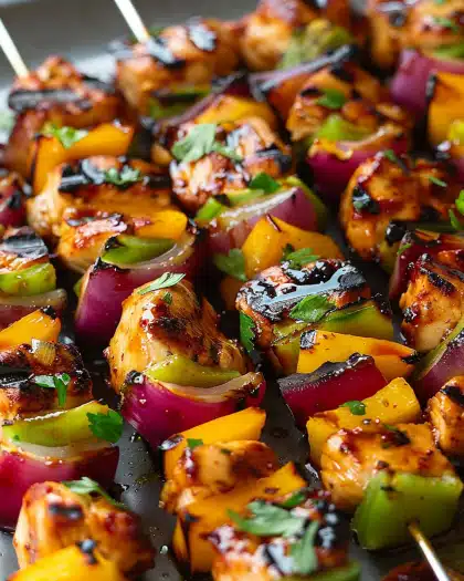 Hawaiian Chicken Kebabs