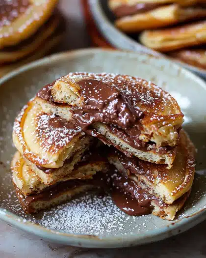 Fried Nutella Pancake Sandwich
