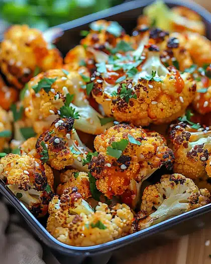Sweet and Spicy Baked Cauliflower