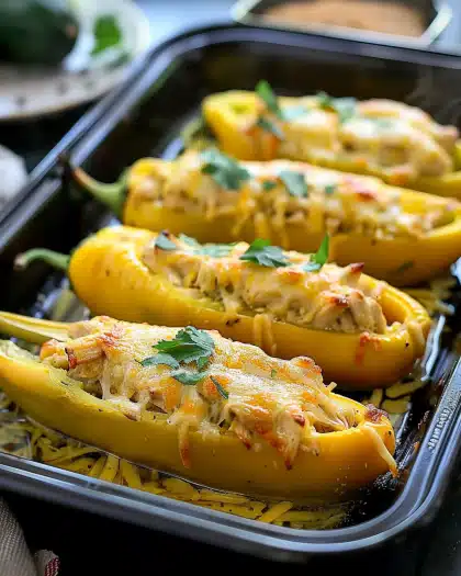 Traditional Chicken Stuffed Banana Peppers