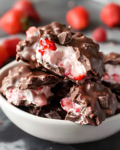 Chocolate Strawberry Yogurt Clusters