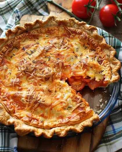 Cheesy Tomato & Vidalia Pie