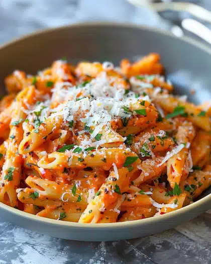 Easy and Creamy Tomato Garlic Pasta Recipe