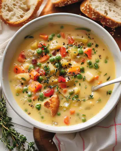 One‑Pot Creamy Vegetable Soup