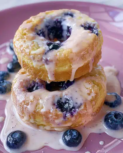 Baked Blueberry Donuts