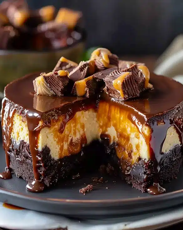 Caramel Brownie Cheesecake
