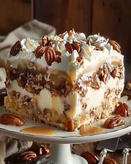 Butter Pecan Praline Poke Cake