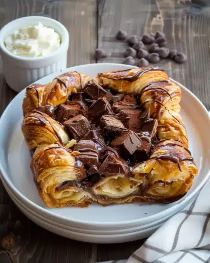 Decadent Chocolate Croissant Breakfast Bake