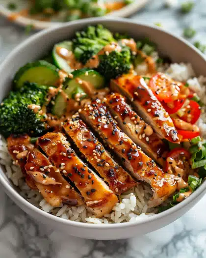 Healthy Sticky Chicken Bowls