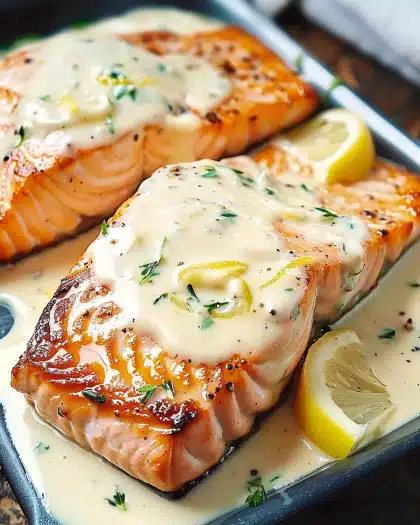 Salmon with Lemon Cream Sauce