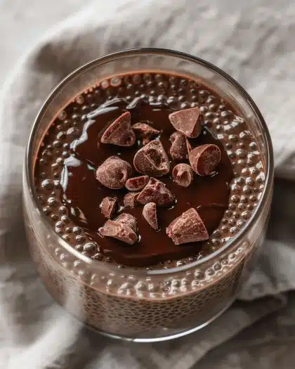 High Protein Chocolate Chia Pudding