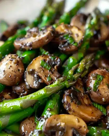Sautéed Asparagus and Mushrooms