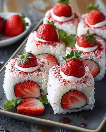Strawberry Shortcake Sushi
