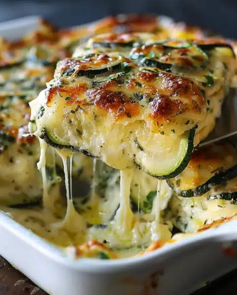 Irresistible Baked Zucchini Cheese