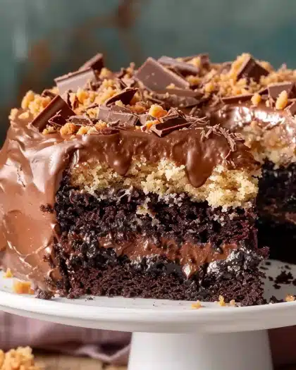 German Chocolate Poke Cake