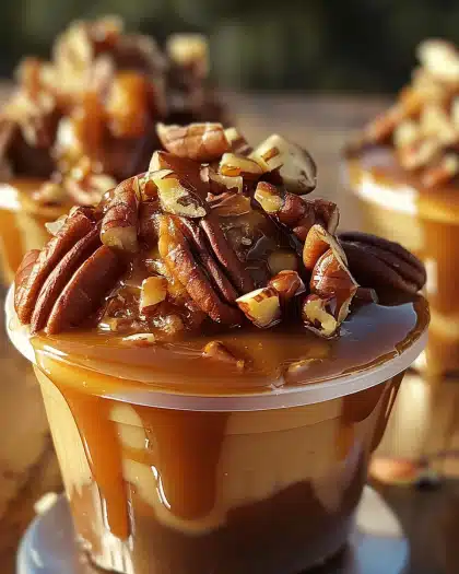 No-Bake Caramel Pecan Dessert Cups