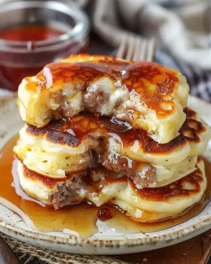 Sausage Dipped Pancakes