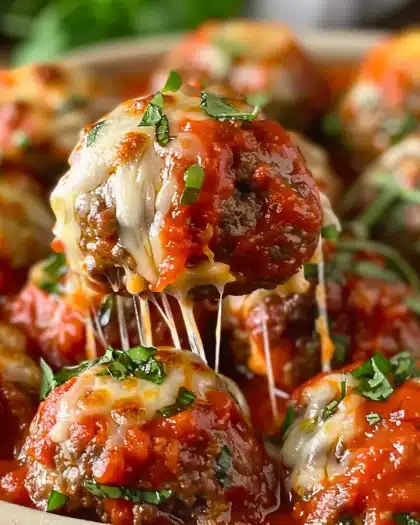 Cheese Stuffed Meatballs