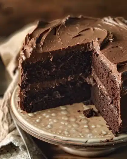 Moist Chocolate Cake with Chocolate Frosting