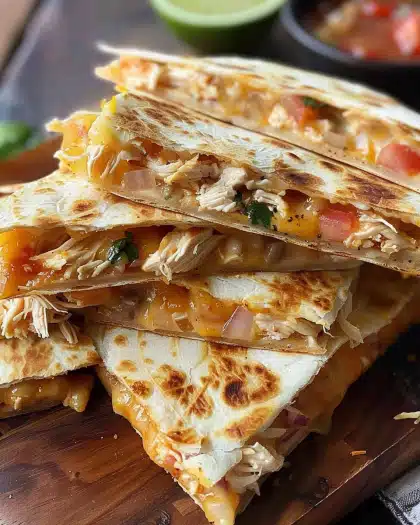 Taco Bell Style Chicken Quesadillas