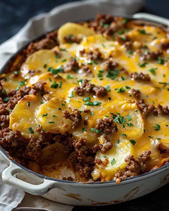 Cheesy Ground Beef and Potatoes