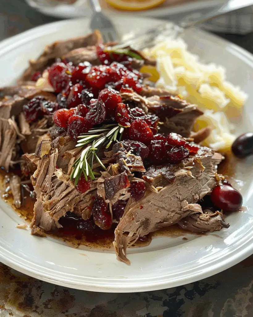 Easy Slow Cooker Cranberry Sauce Pot Roast