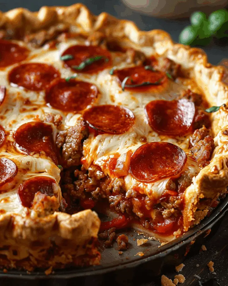 Deep Hamburger Sausage Pepperoni Pie
