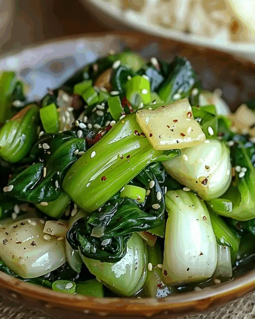 Garlic Ginger Bok Choy Stir-Fry
