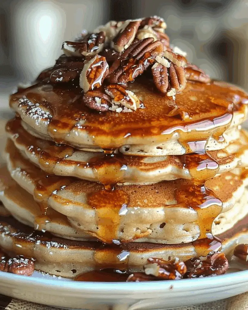 Buttery Caramel Pecan Butter Pancakes
