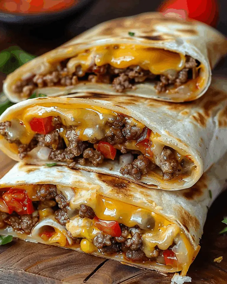 Easy Air Fryer Cheeseburger Wraps