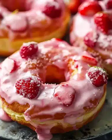 Irresistible Strawberry Cheesecake Donuts