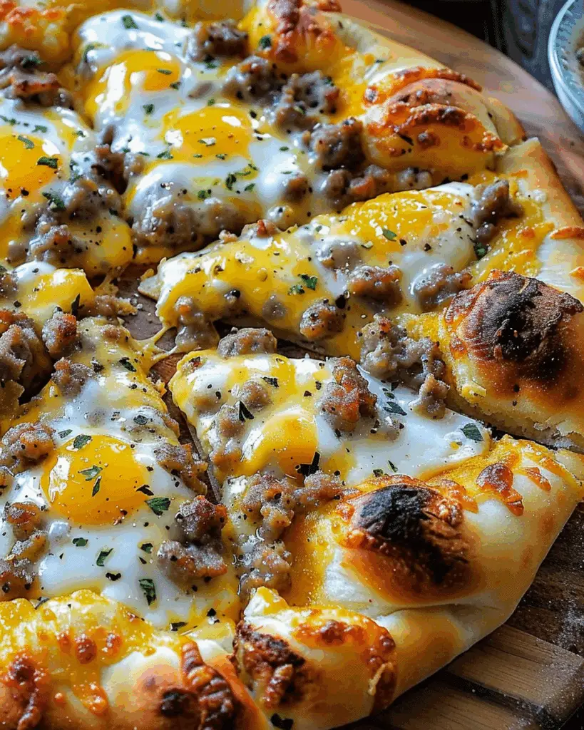 Sausage Gravy Breakfast Pizza