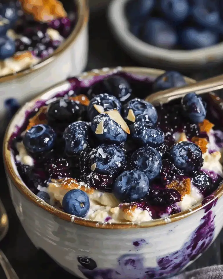 Baked Blueberry Cottage Cheese Bowls