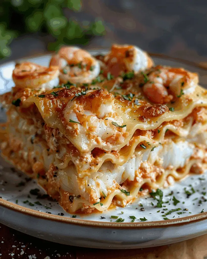 Seafood Lasagna with Shrimp and Crab