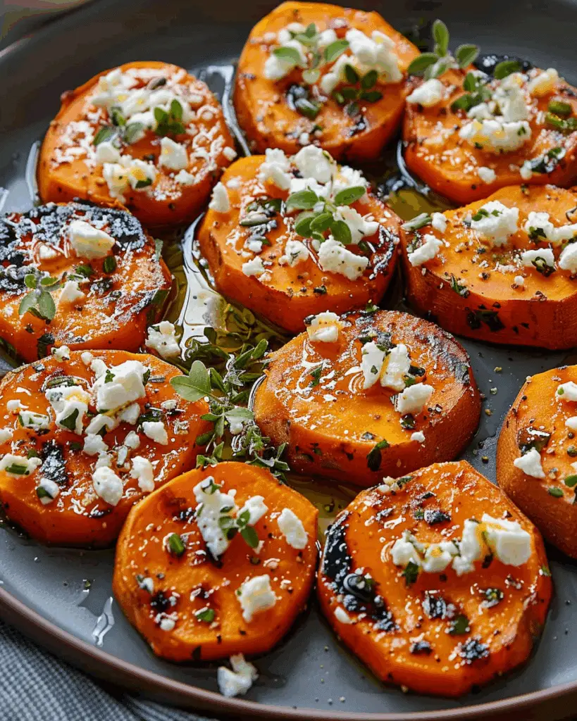 Honey Feta Sweet Potato Rounds