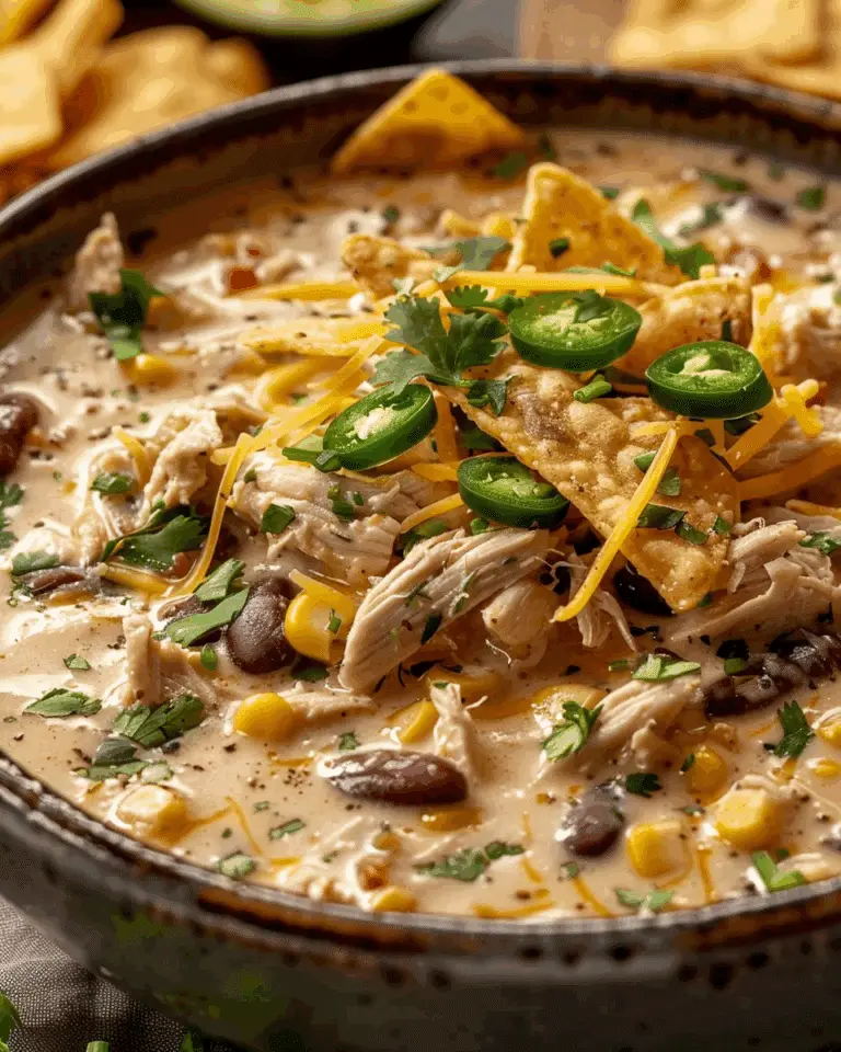 White Chicken Chili with Cream Cheese – Creamy, Hearty & Easy Slow Cooker Meal