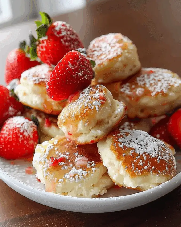 Strawberry Vanilla Cottage Cheese Pancake Bites – Fluffy, Sweet & Protein-Rich