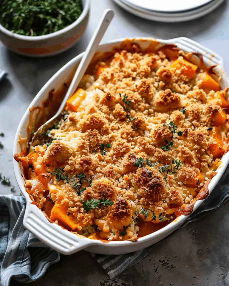 Cheesy Butternut Squash Casserole