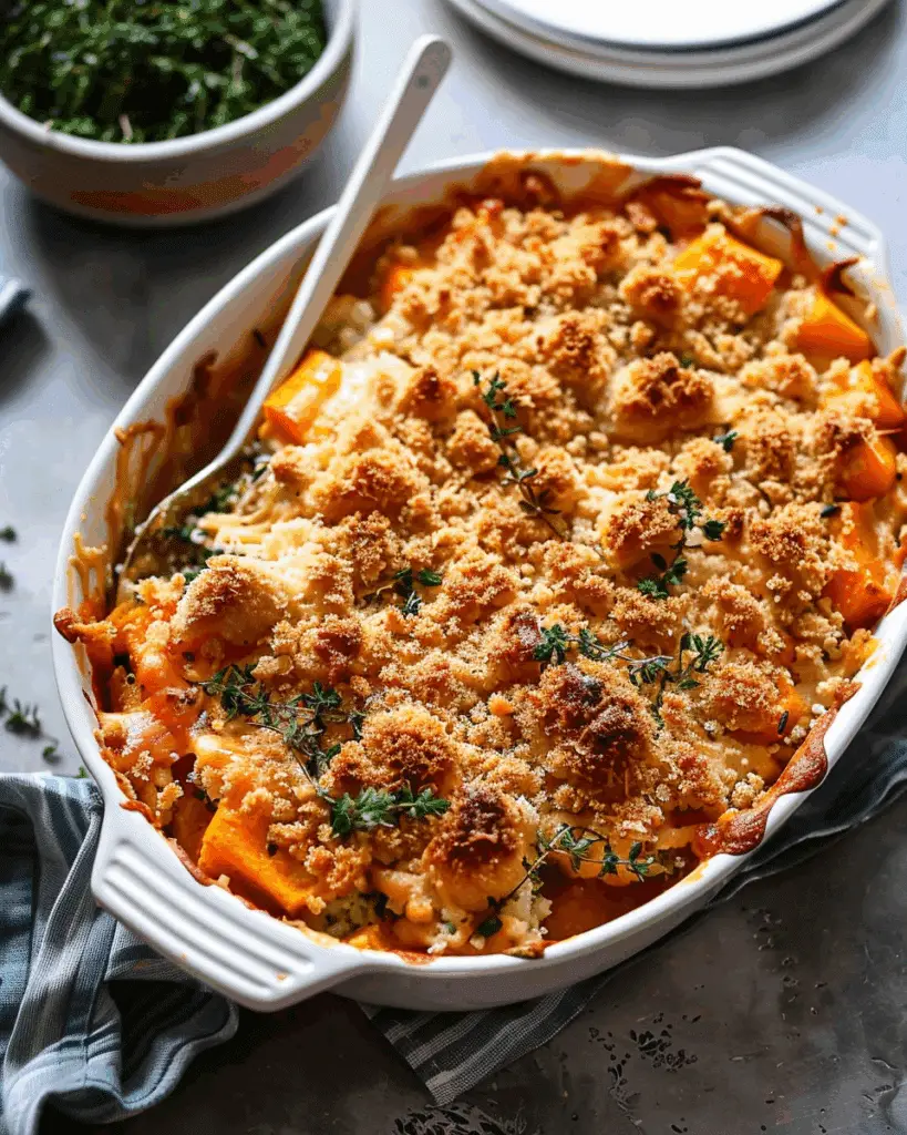 Cheesy Butternut Squash Casserole
