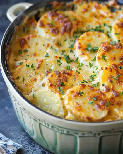 Slow Cooker Cheesy Scalloped Potatoes