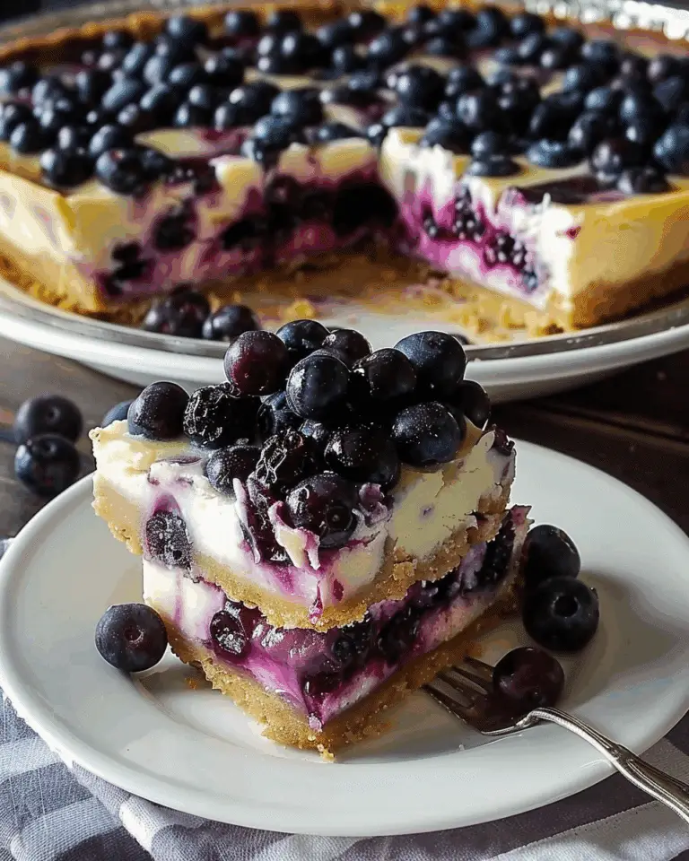 Keto Blueberry Cheesecake Bars