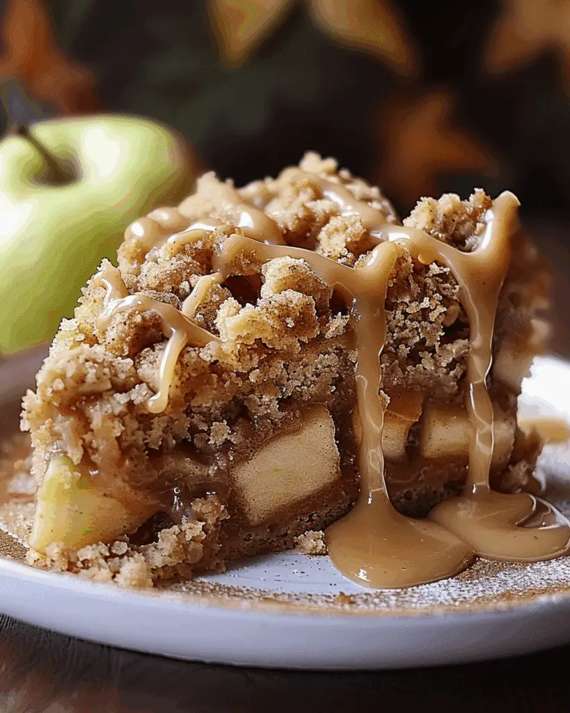 Apple Crumb Cake with Cinnamon Apple Drizzle