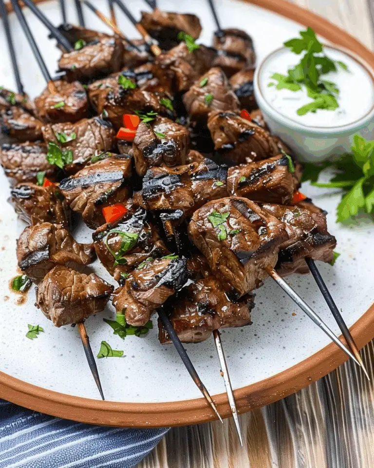 Grilled Steak Skewers with Mojo Rojo