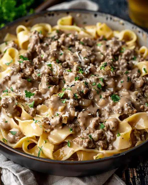 Ground Beef Stroganoff
