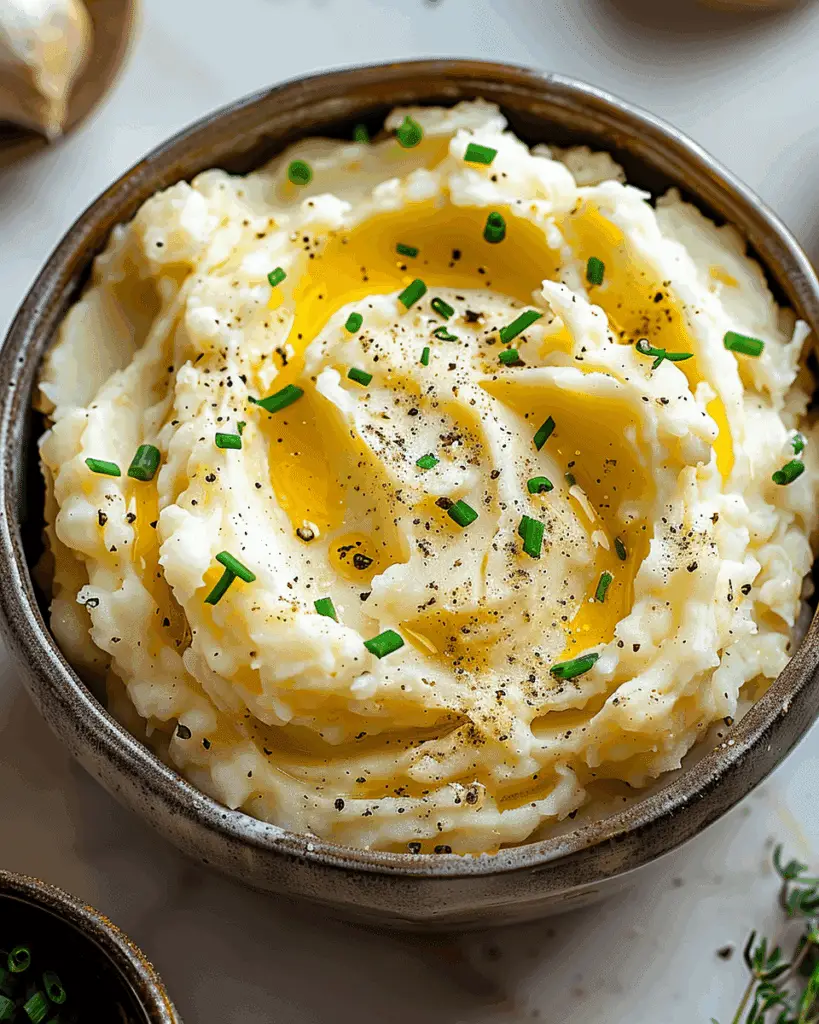 Crockpot Garlic Mashed Potatoes