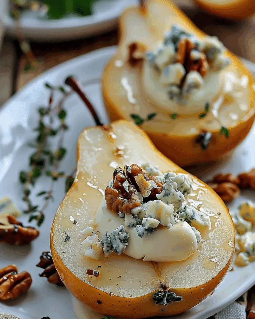 Elegant Blue Cheese Stuffed Pears